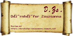 Dörnhöfer Zsuzsanna névjegykártya