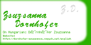 zsuzsanna dornhofer business card